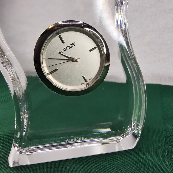 Marquis Crystal Desk Clock Modern Wave Home Office Decor (just need‎ battery) - Picture 2 of 8